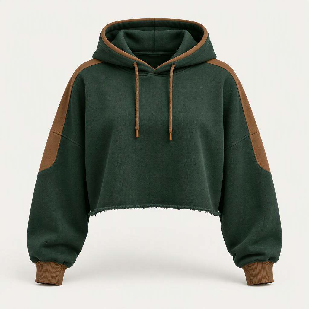 Cropped Hoodie „Forest Gum“