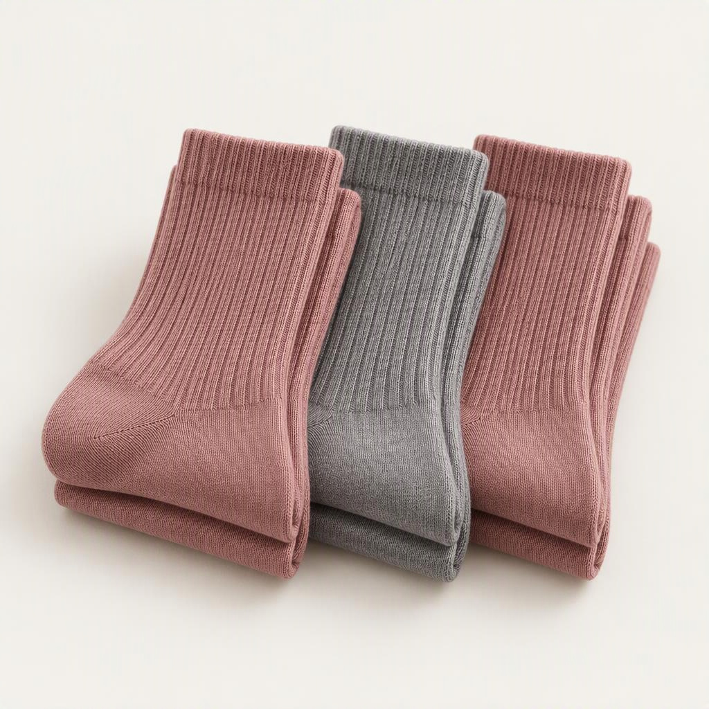 Crew Socks 3er-Pack „Smoke Rose“