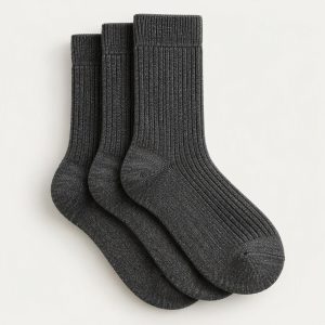 Crew Socks 3er-Pack „Charcoal Heather“