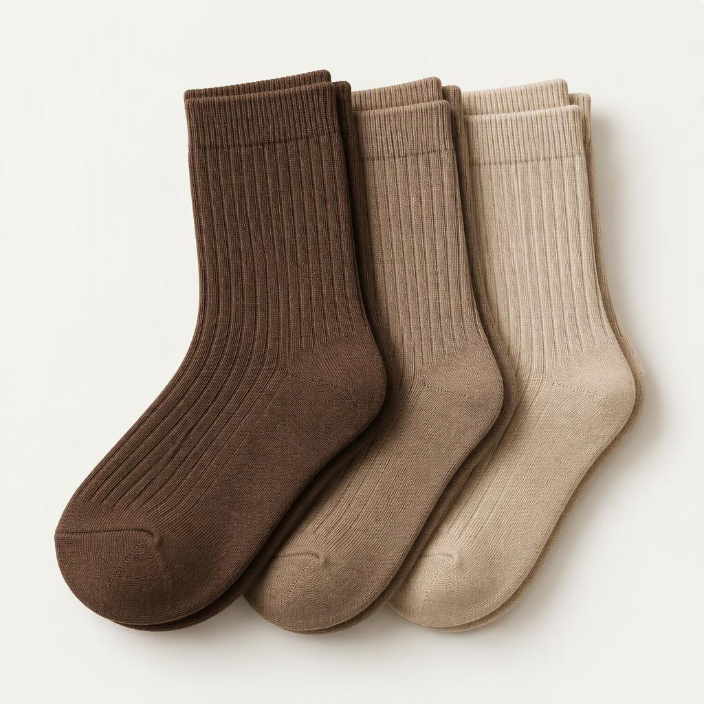 Crew Socks 3er-Pack „Mocha Latte“