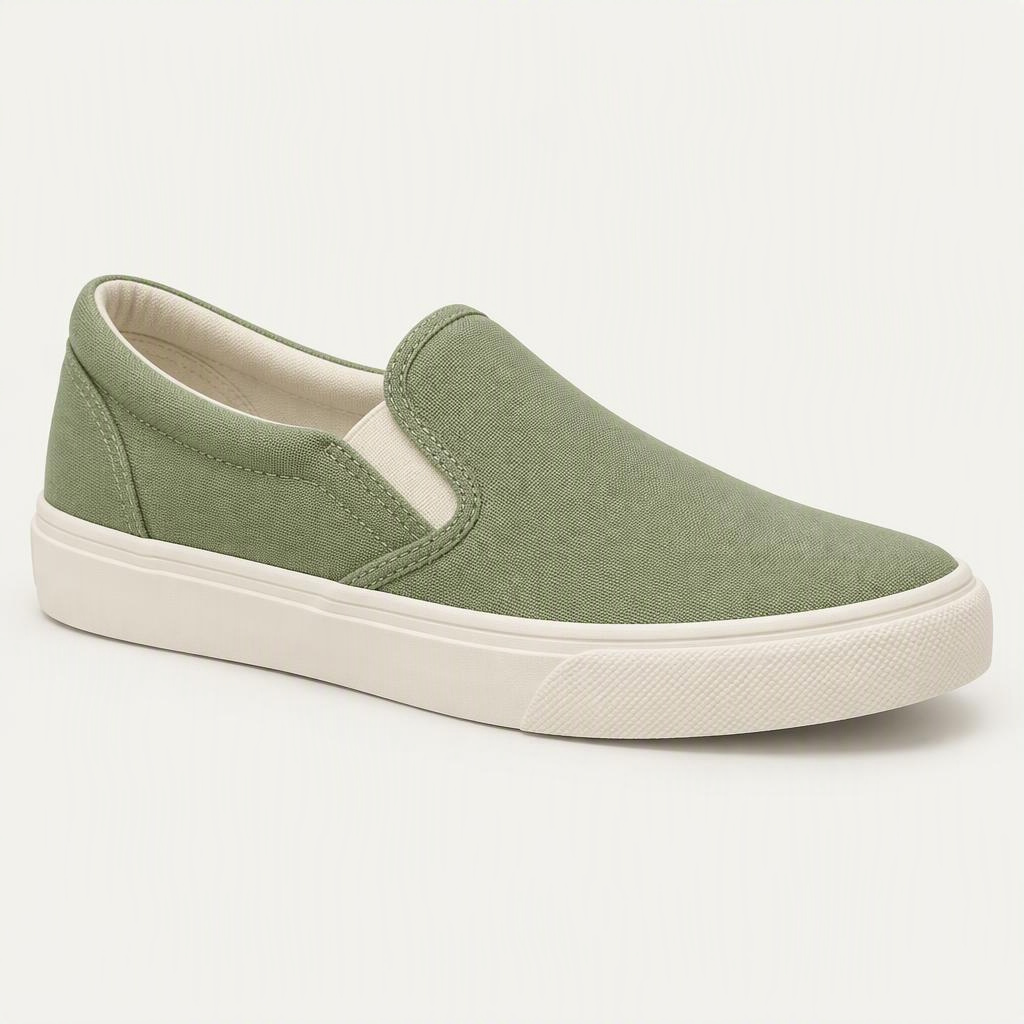 Canvas Slip-On „Matcha“