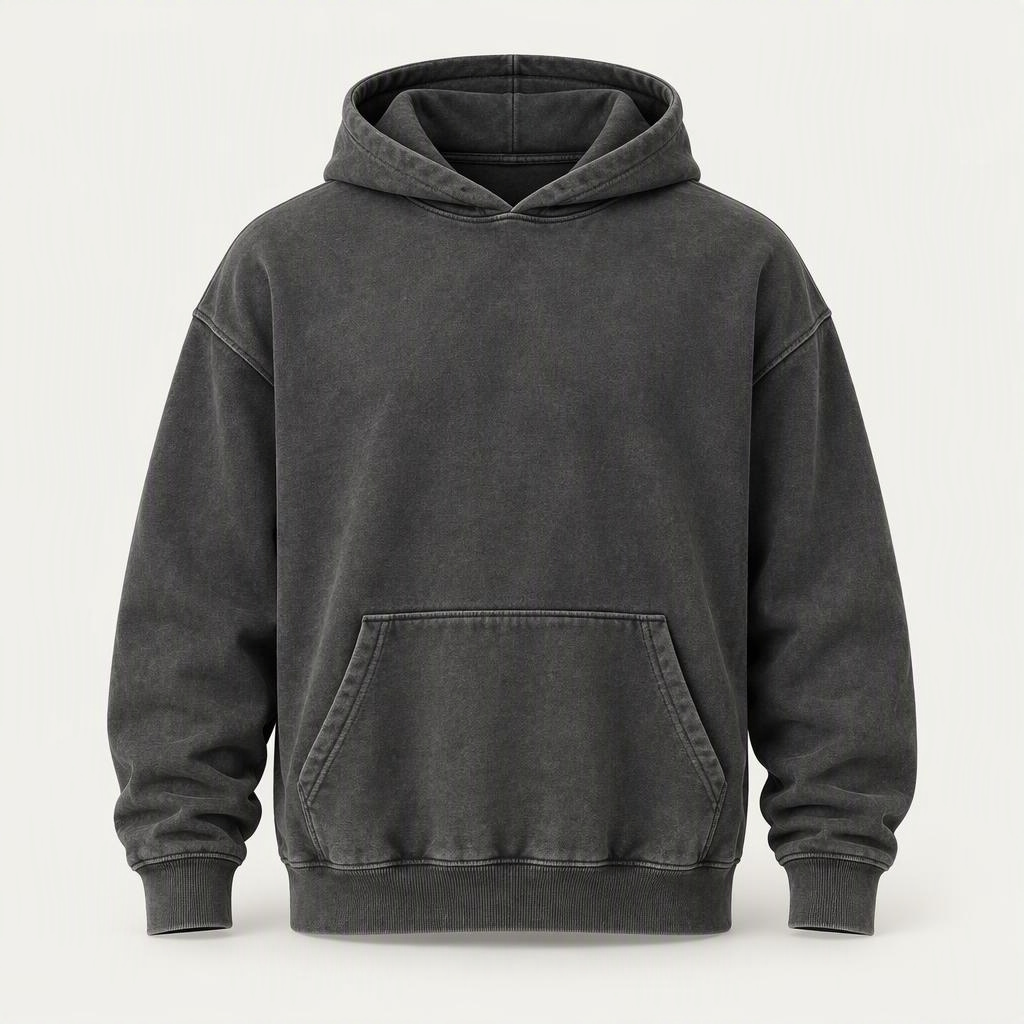 Garment Dyed Hoodie „Charcoal Heather“