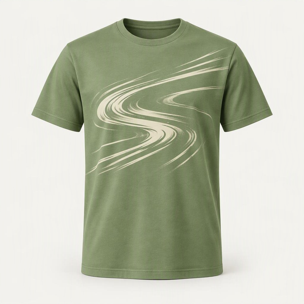 Graphic Motion Tee „Matcha“