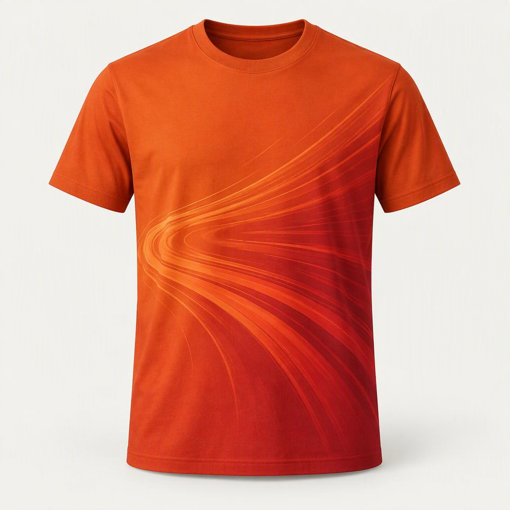 Graphic Motion Tee „Sunset Ember“