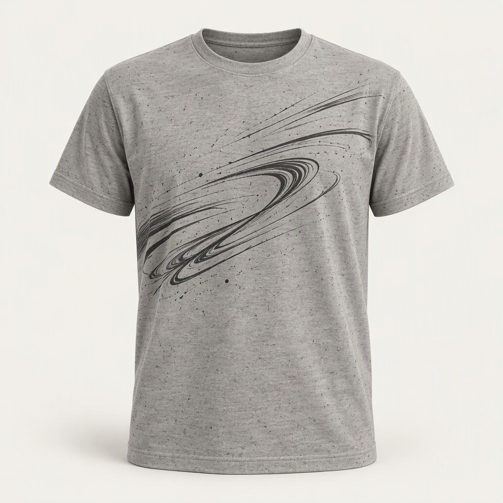 Graphic Motion Tee „Cement“