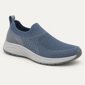 Laceless Knit Slip „Steel Blue“