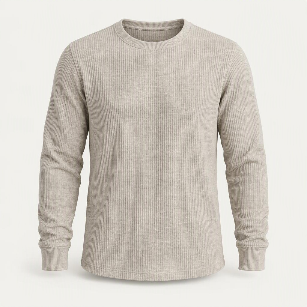 Longsleeve Waffle „Oatmeal“
