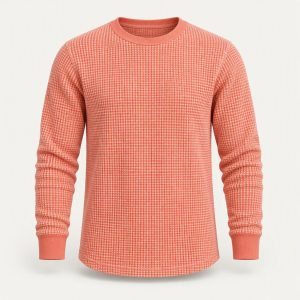 Longsleeve Waffle „Coral Pop“