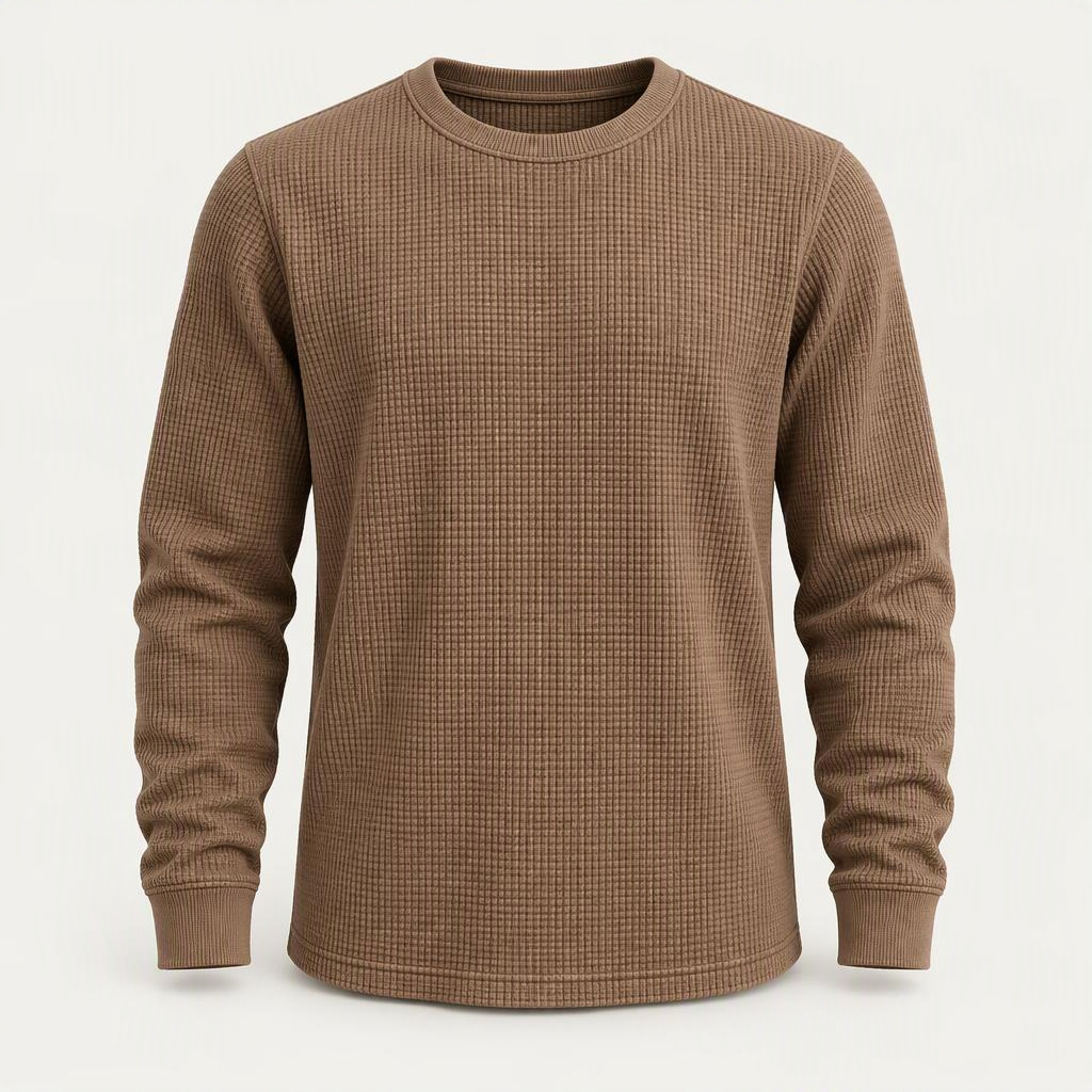 Longsleeve Waffle „Desert Clay“
