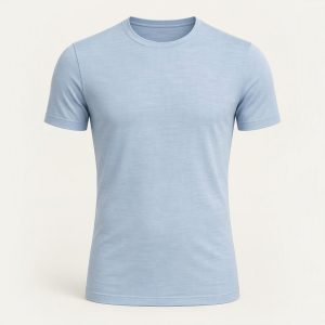Merino Tee „Ice Blue“