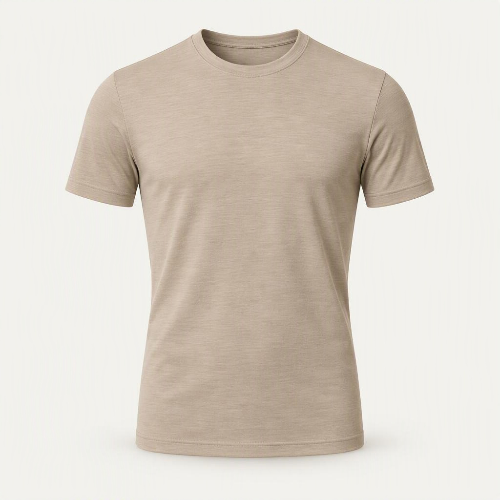 Merino Tee „Sand Dune“