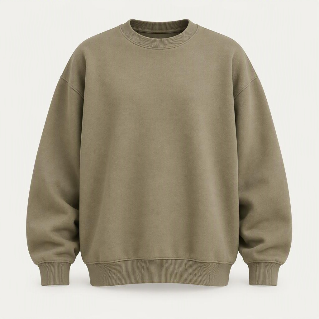 Oversized Crewneck „Khaki Field“