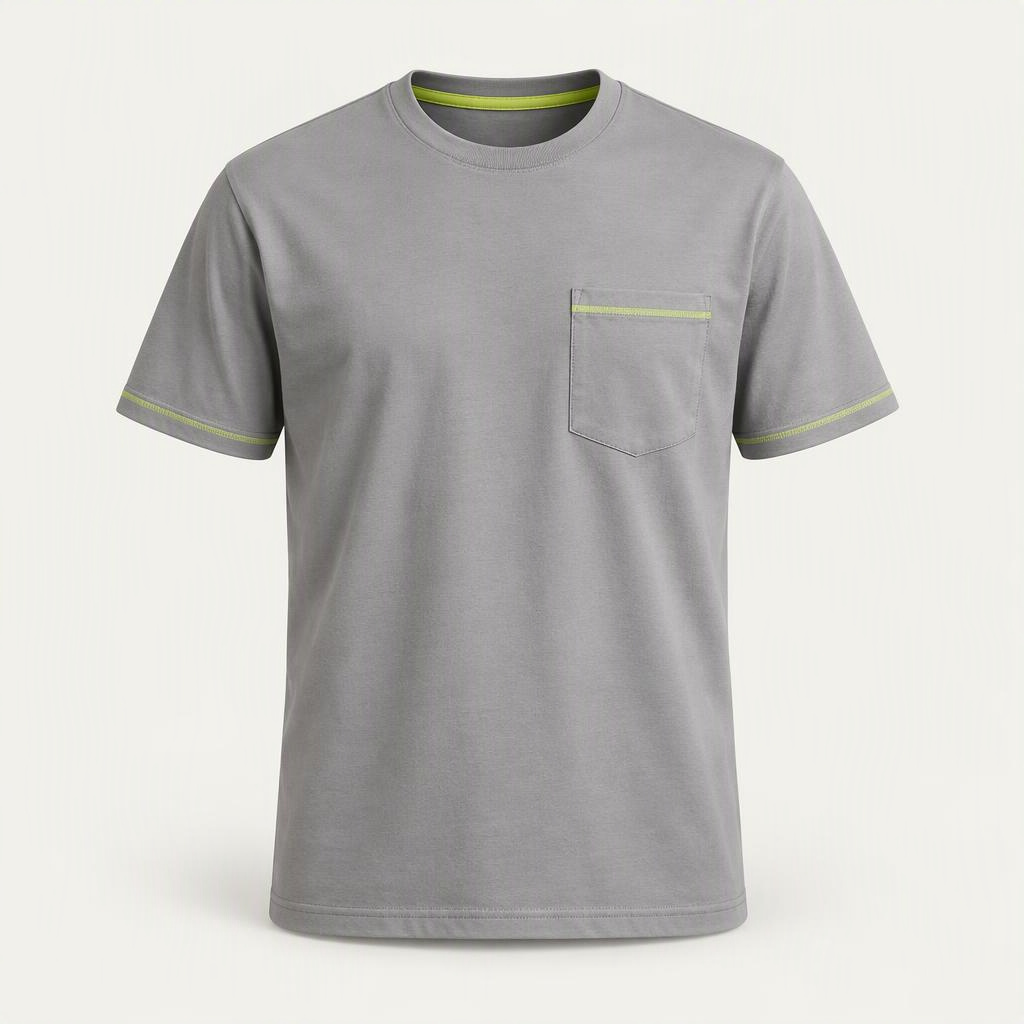 Pocket Tee „Fog Lime“
