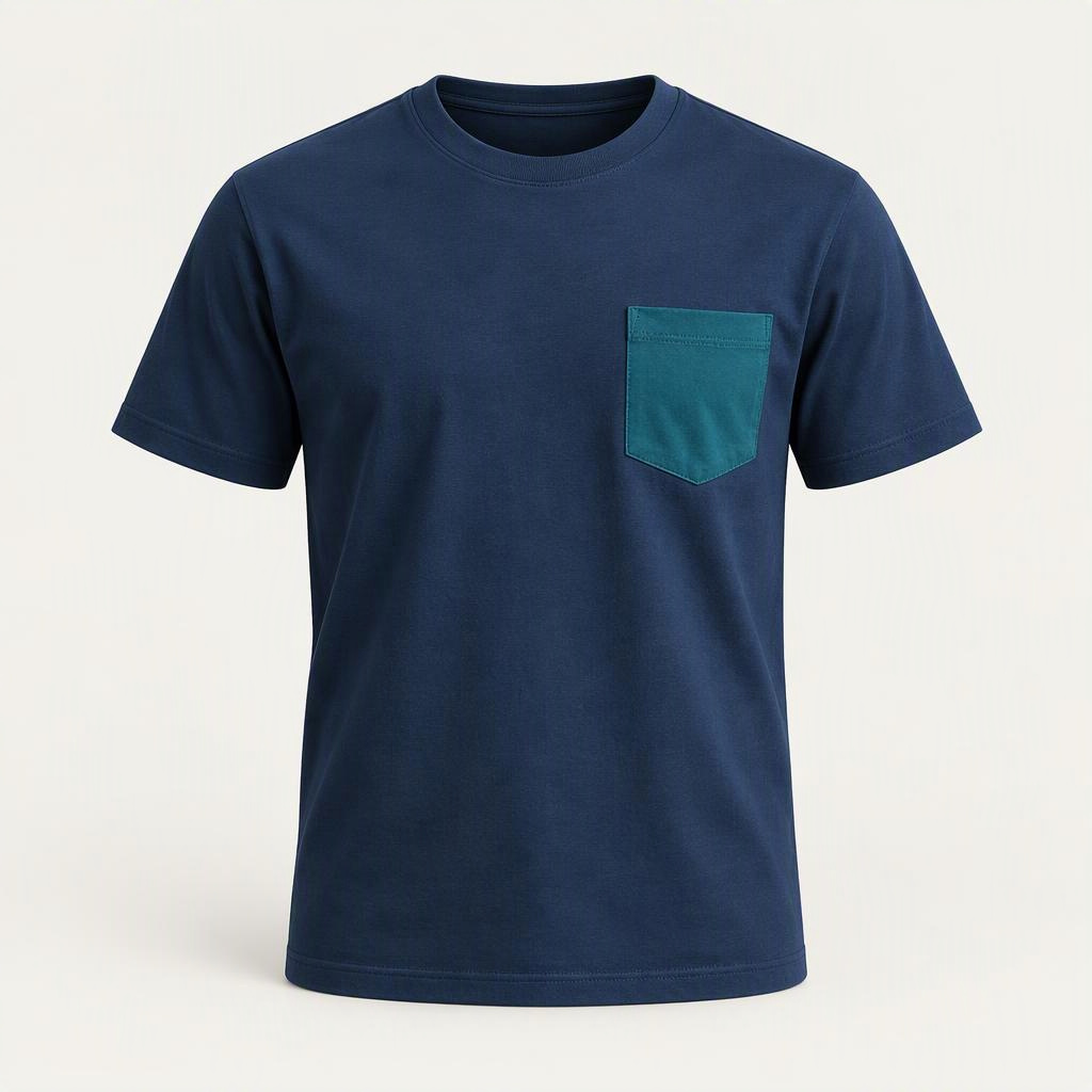 Pocket Tee „Midnight Teal“