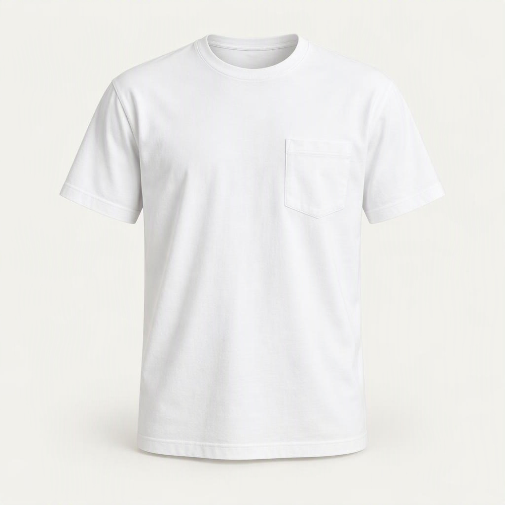 Pocket Tee „Triple White“
