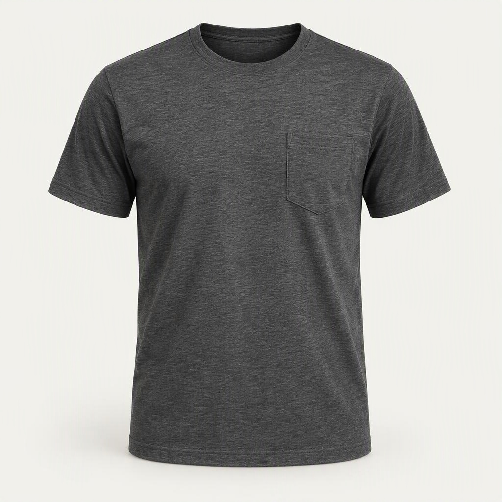 Pocket Tee „Charcoal Heather“