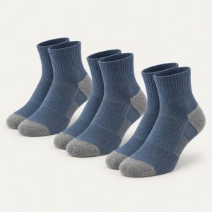 Quarter Socks 3er-Pack „Steel Blue“