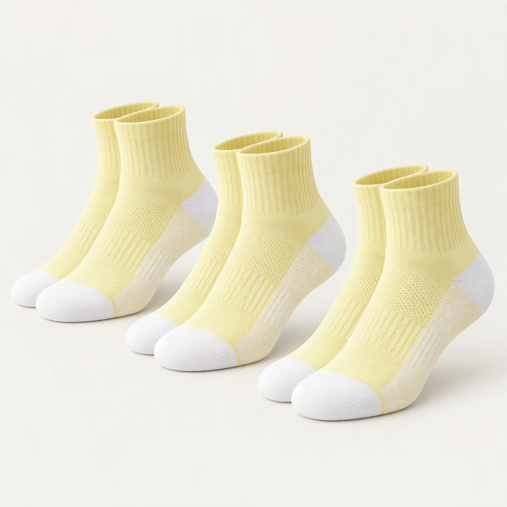 Quarter Socks 3er-Pack „Lemon Sorbet“