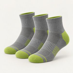 Quarter Socks 3er-Pack „Fog Lime“