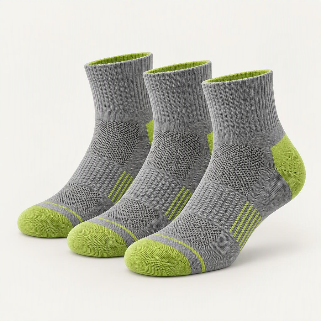 Quarter Socks 3er-Pack „Fog Lime“