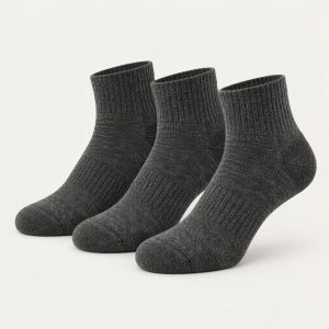 Quarter Socks 3er-Pack „Charcoal Heather“