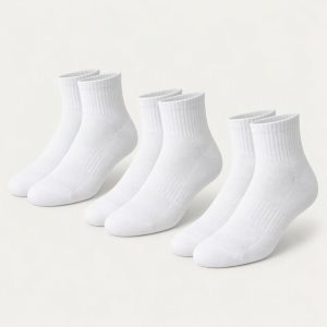Quarter Socks 3er-Pack „Triple White“