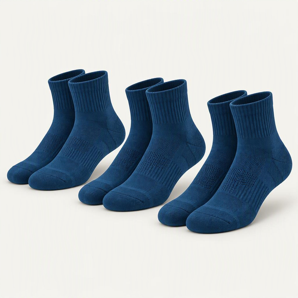 Quarter Socks 3er-Pack „Ocean Depth“