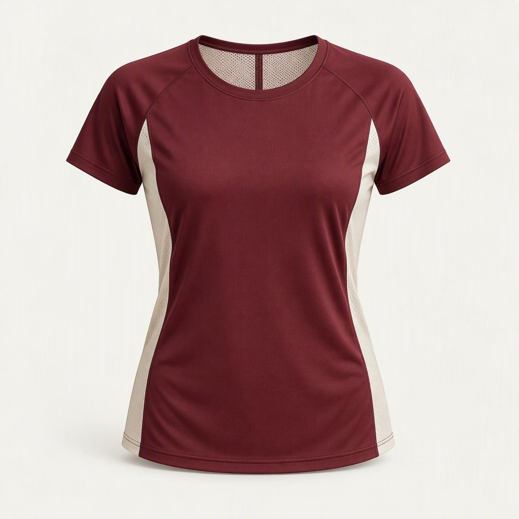 Run Tee Dry „Burgundy Cream“