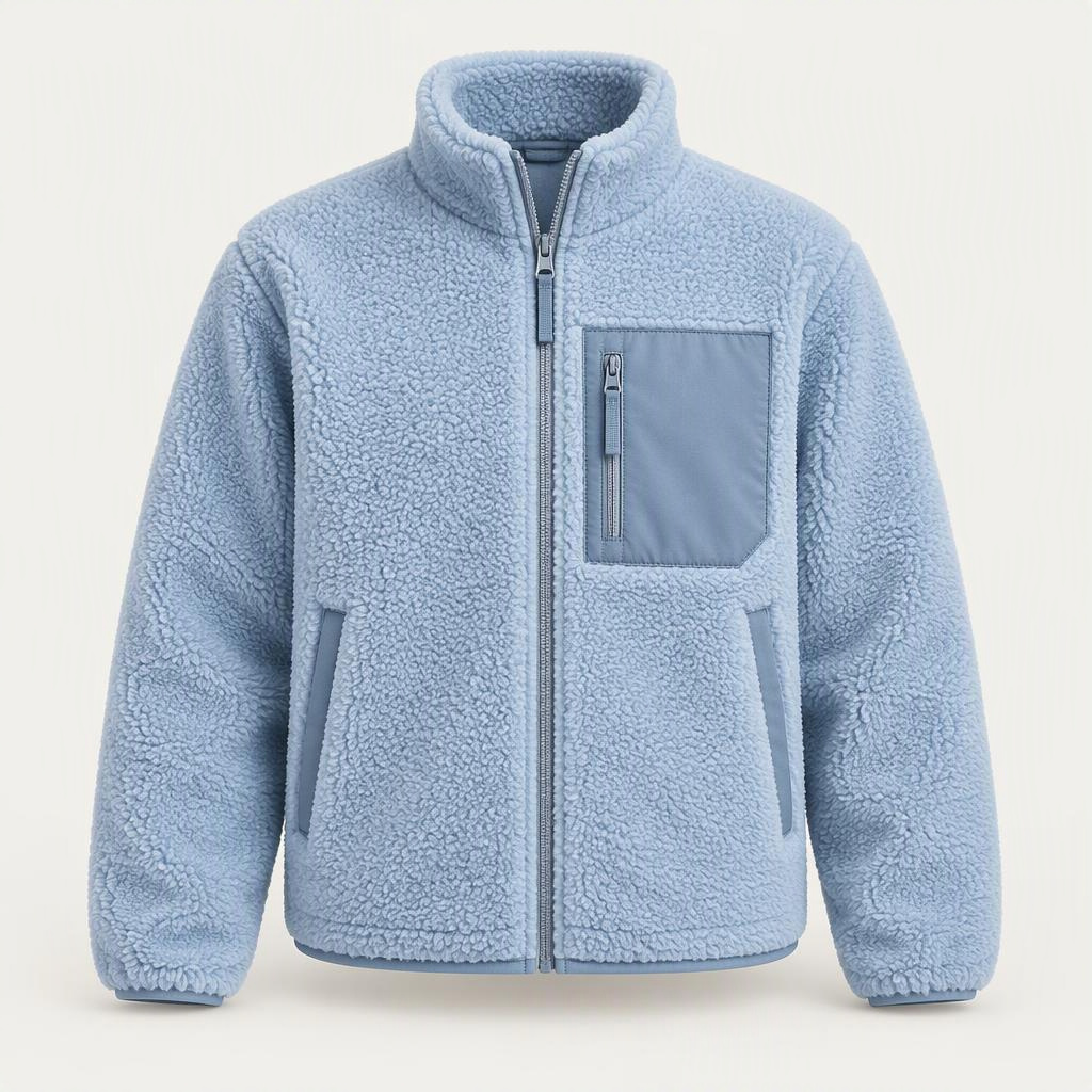 Sherpa Fleece Jacket „Sky Haze“