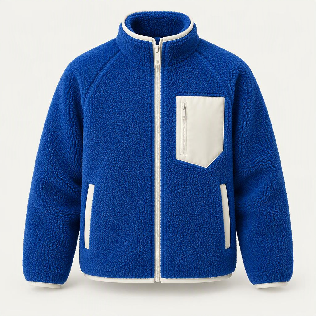 Sherpa Fleece Jacket „Cobalt Rush“