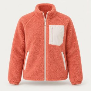 Sherpa Fleece Jacket „Coral Pop“