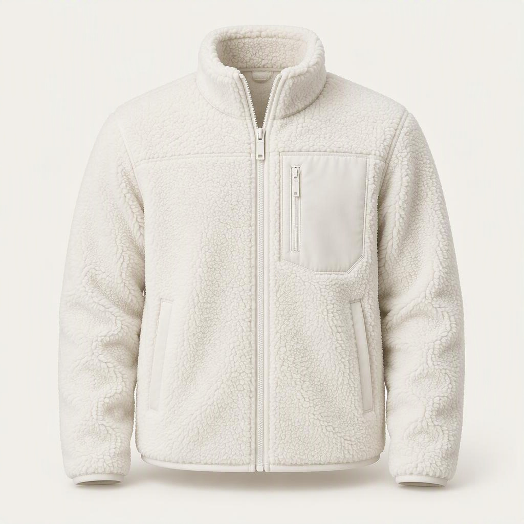 Sherpa Fleece Jacket „Triple White“