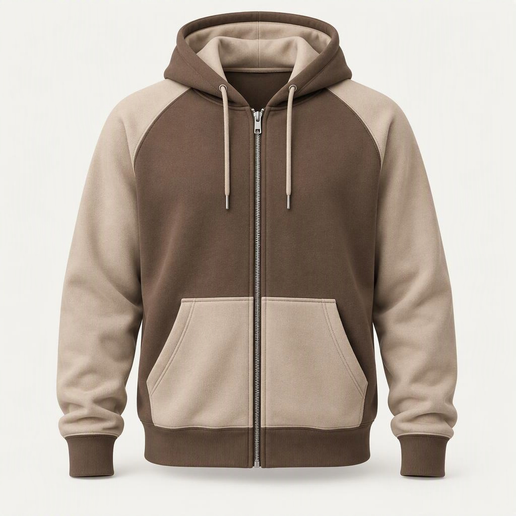 Zip Hoodie „Mocha Latte“