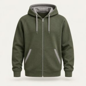 Zip Hoodie „Moss Stone“