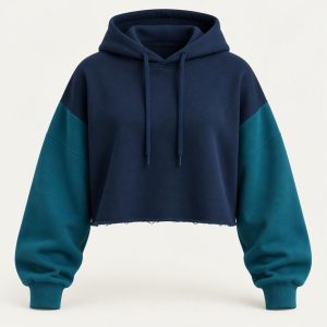 Cropped Hoodie „Midnight Teal“