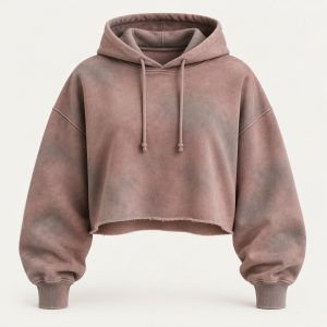 Cropped Hoodie „Smoke Rose“