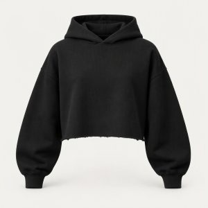Cropped Hoodie „Triple Black“