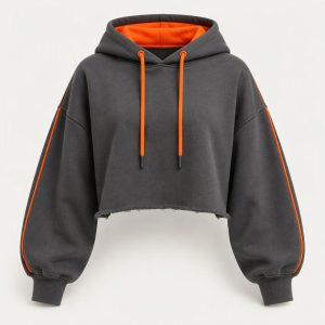 Cropped Hoodie „Graphite Neon“