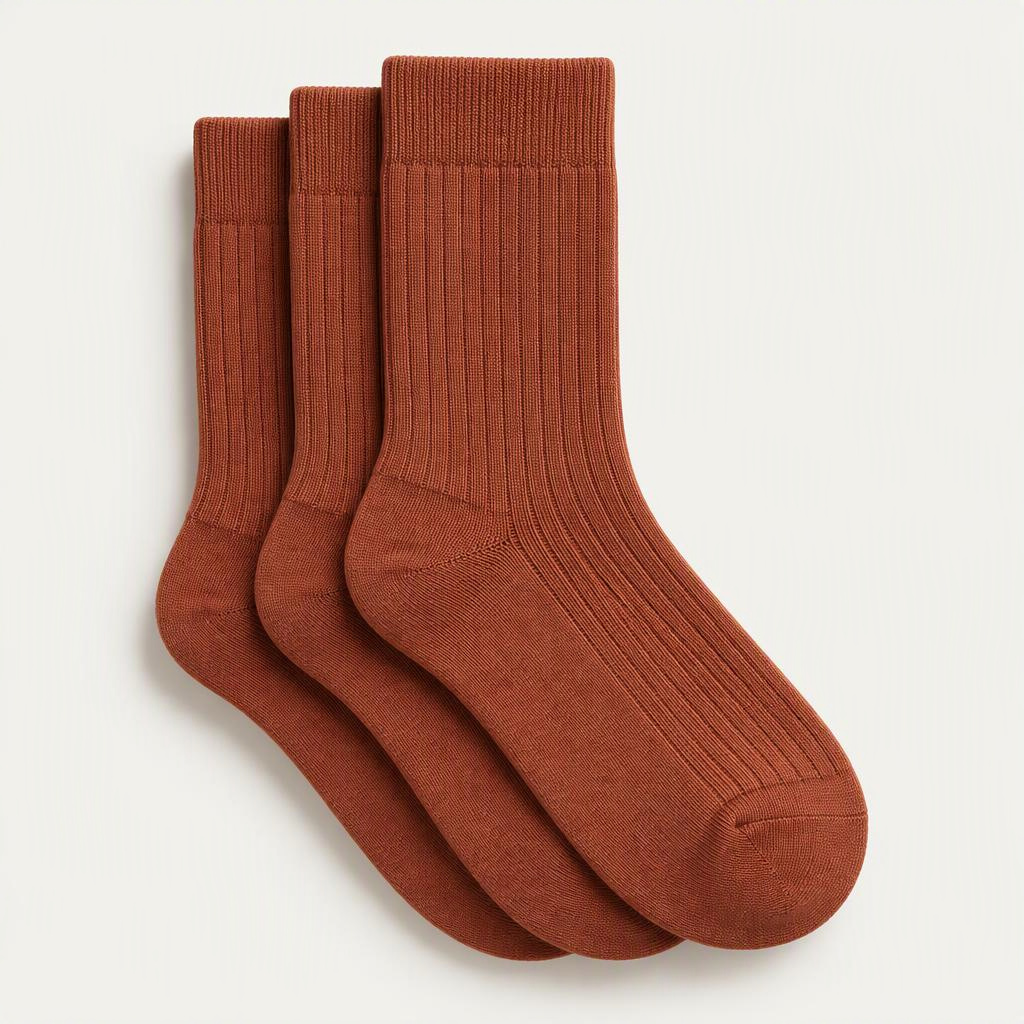 Crew Socks 3er-Pack „Terracotta“