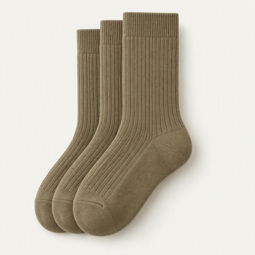 Crew Socks 3er-Pack „Khaki Field“
