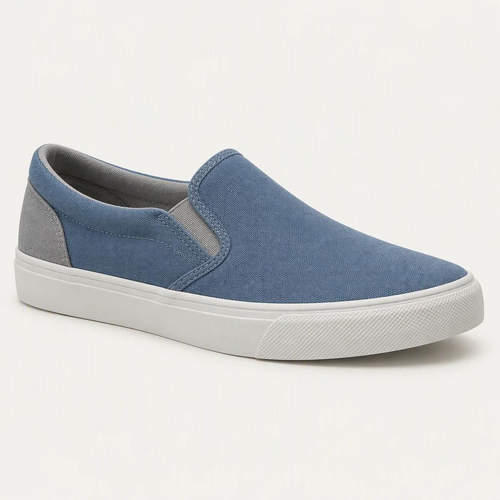 Canvas Slip-On „Steel Blue“