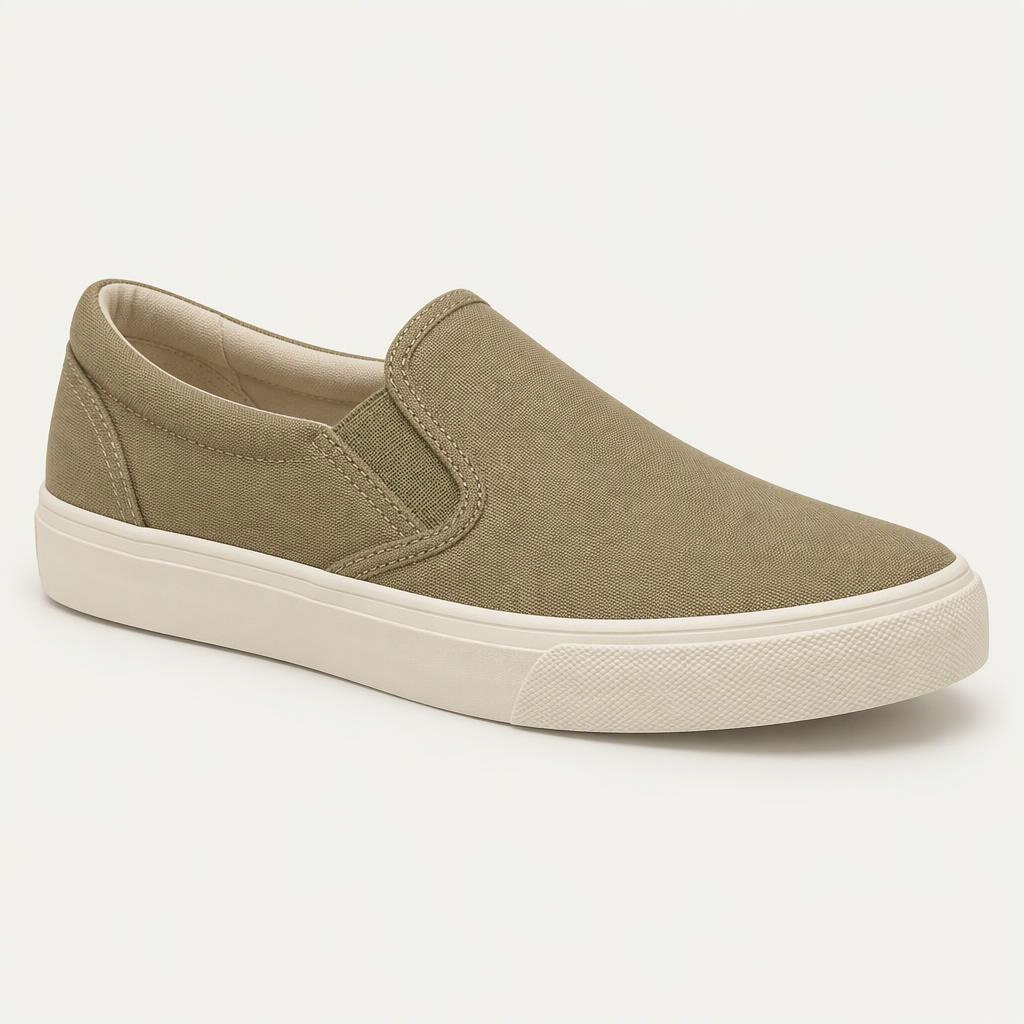Canvas Slip-On „Khaki Field“