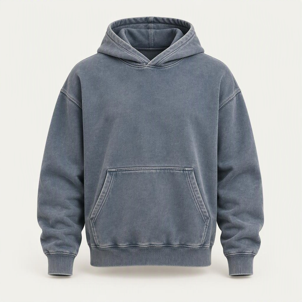Garment Dyed Hoodie „Steel Blue“