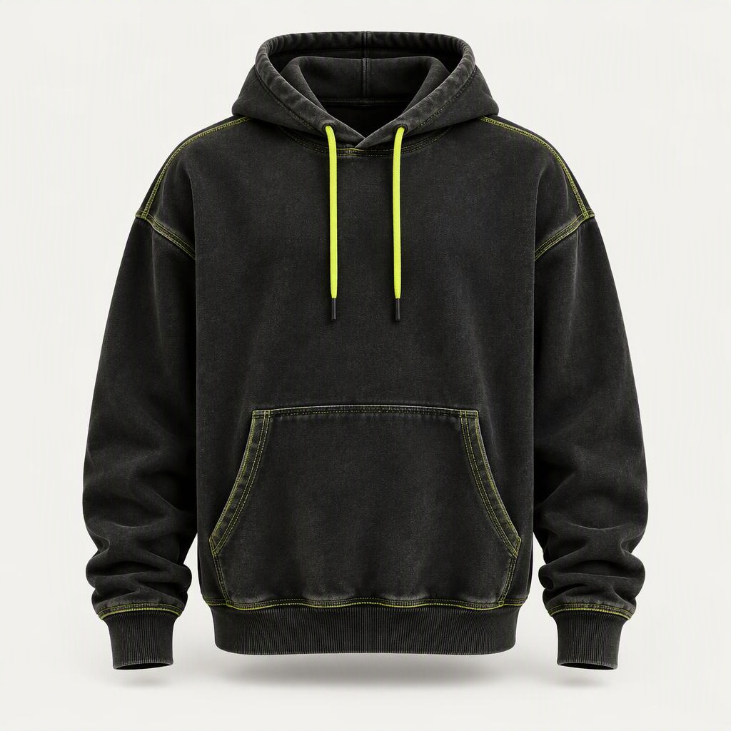 Garment Dyed Hoodie „Volt Black“