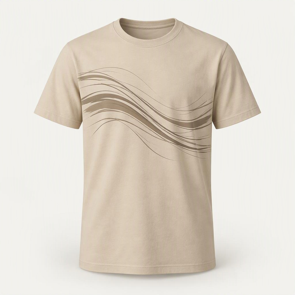 Graphic Motion Tee „Sand Dune“