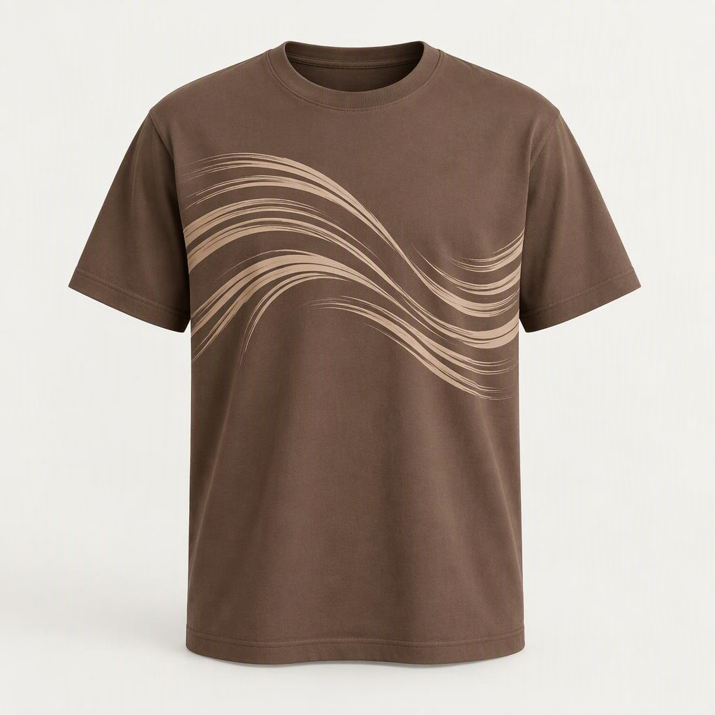 Graphic Motion Tee „Mocha Latte“