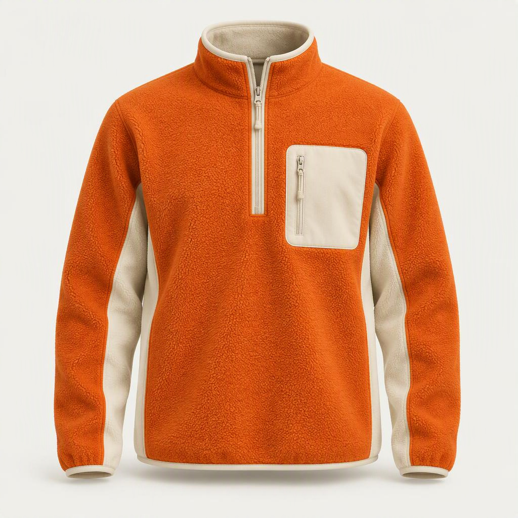 Half-Zip Fleece „Tangerine Dream“
