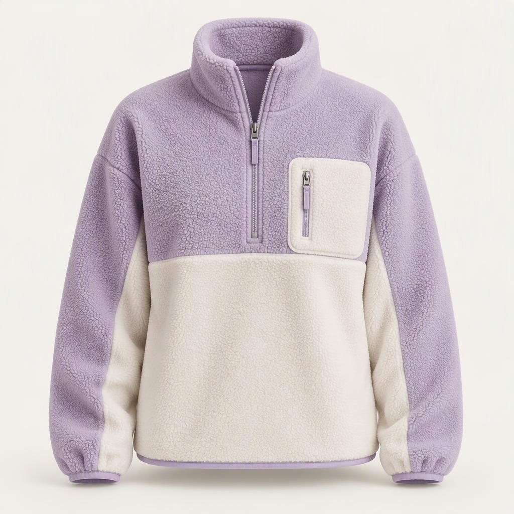 Half-Zip Fleece „Lilac Mist“