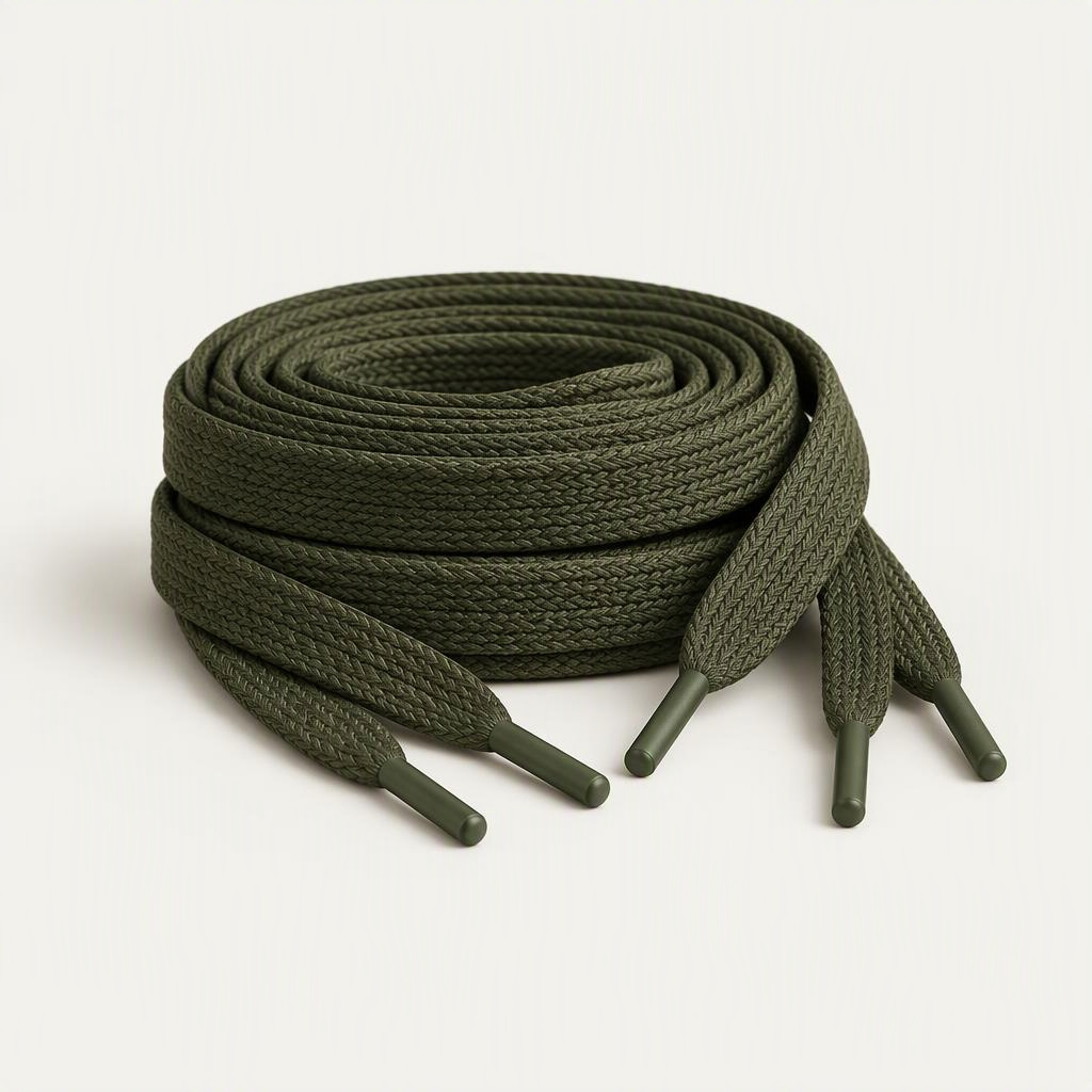 Schnürsenkel flach „Shadow Olive“