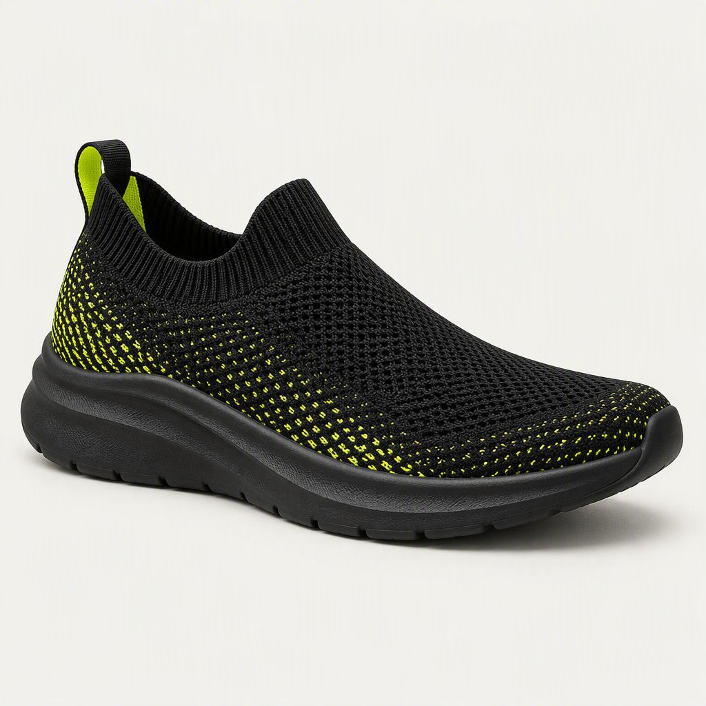Laceless Knit Slip „Volt Black“